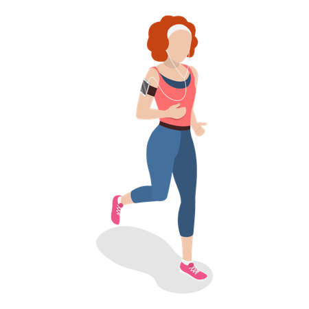 Chica corriendo  Ilustración