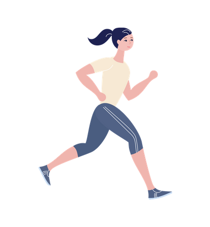 Niña corriendo  Illustration