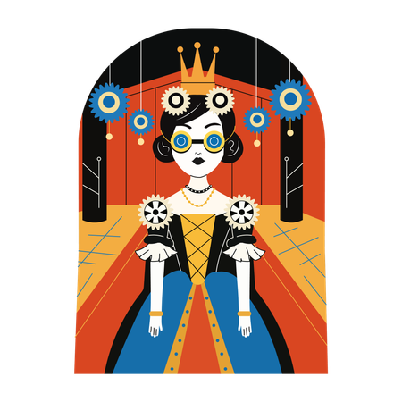 Chica de casino  Ilustración