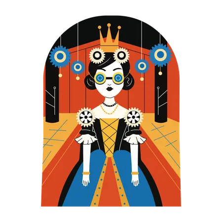 Chica de casino  Ilustración