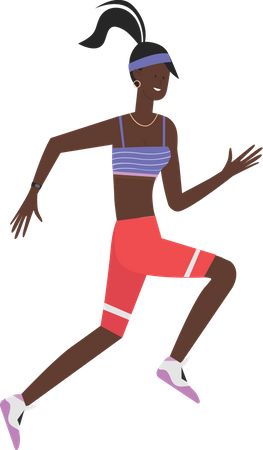 Chica fitness corriendo  Illustration