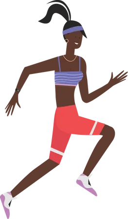 Chica fitness corriendo  Illustration