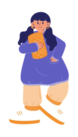 Niña gorda  Ilustración