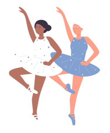 Chica haciendo bailarina  Illustration