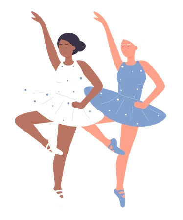 Chica haciendo bailarina  Illustration