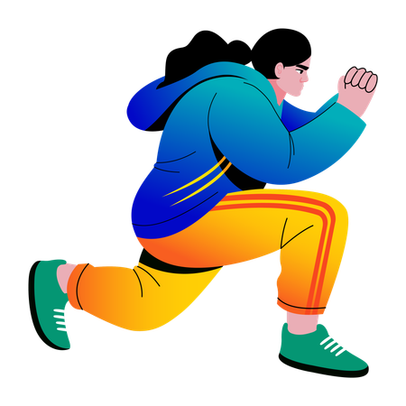 Niña haciendo ejercicio de piernas  Ilustración