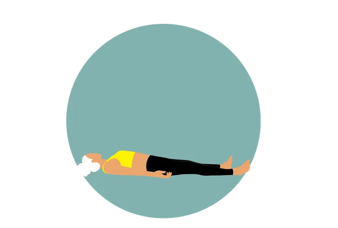 Chica haciendo Savasana  Ilustración