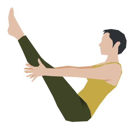 Chica haciendo yoga  Ilustración