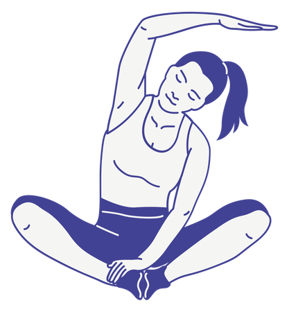 Chica haciendo yoga  Ilustración