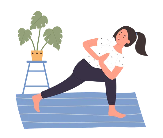 Chica haciendo yoga  Illustration