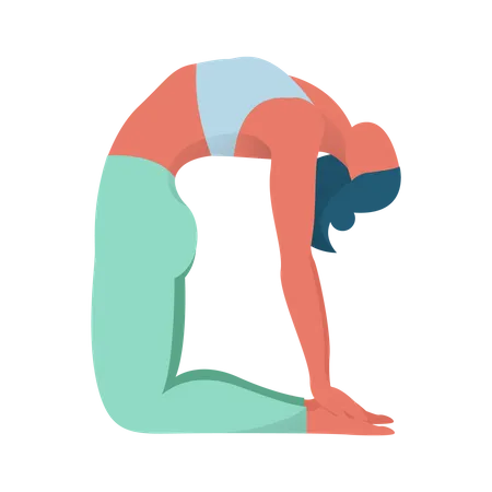 Chica haciendo yoga  Ilustración