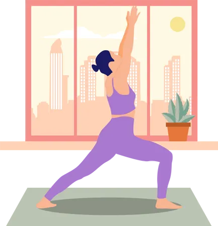 Chica haciendo yoga  Illustration