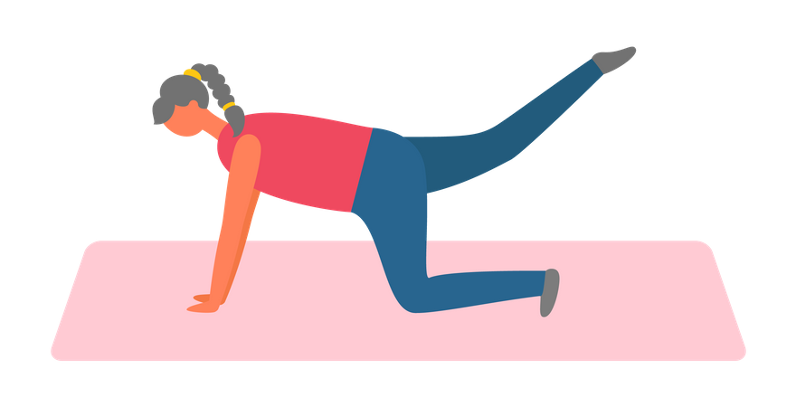 Chica haciendo yoga  Illustration