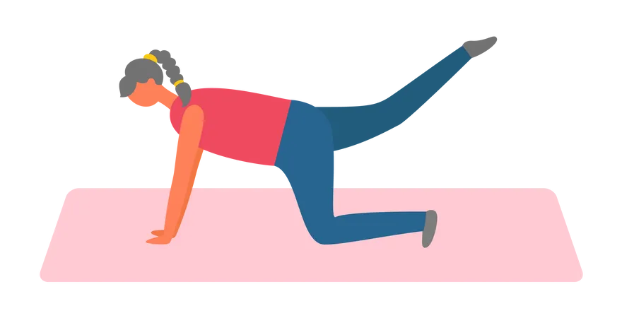 Chica haciendo yoga  Illustration