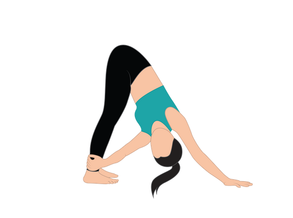 Chica haciendo yoga matutino  Ilustración