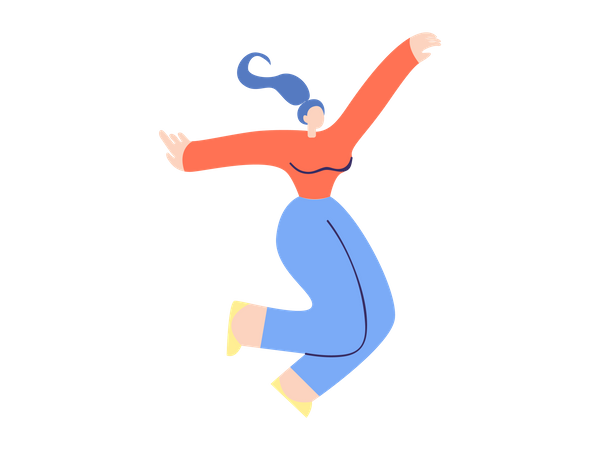 Chica haciendo zumba  Ilustración