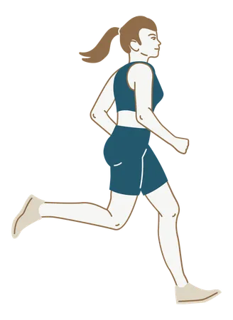 Chica corriendo  Ilustración