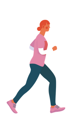 Chica corriendo  Ilustración