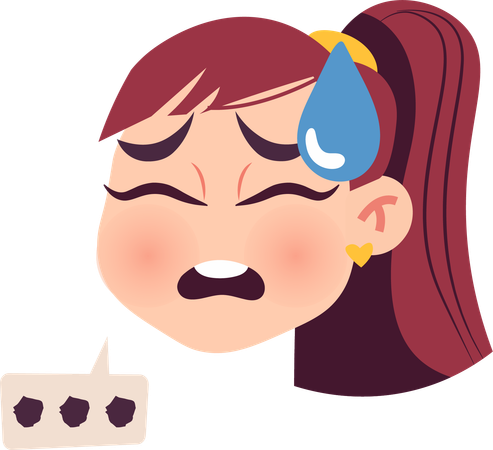 Chica molesta  Ilustración