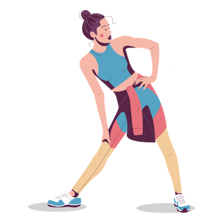 La chica practica deportes  Illustration