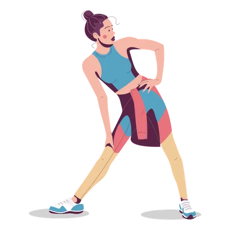 La chica practica deportes  Illustration