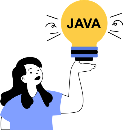 Chica teniendo una idea de programación  Ilustración