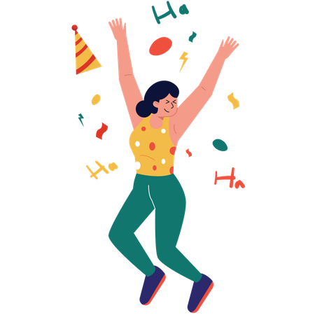 Chica sorprendida  Ilustración
