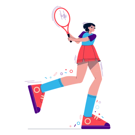 Chica de tenis  Illustration