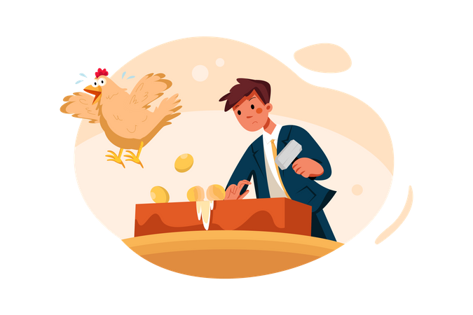 Chicken and egg problem  Illustration