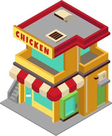 Chicken Store Illustration