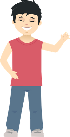 Chico chino  Ilustración