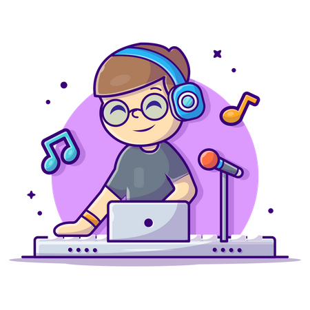 Chico dj  Ilustración