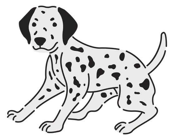 Chien dalmatien  Illustration