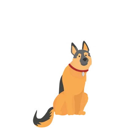 Chien de race berger allemand  Illustration