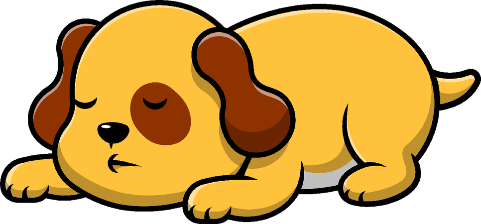 Chien qui dort  Illustration