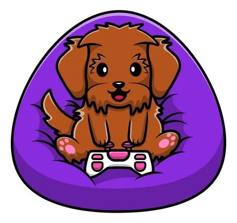 Jeu de chien Maltipoo  Illustration