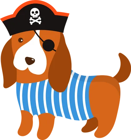 Chien pirate  Illustration