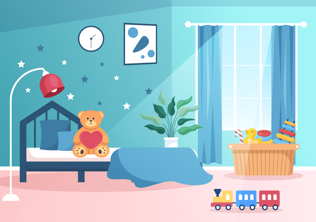 Child bedroom  Illustration