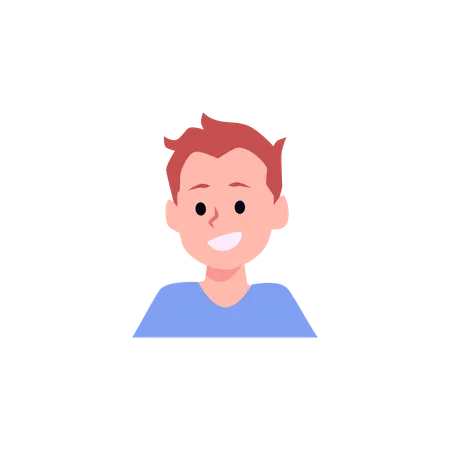 Child boy with messy hairstyle  Illustration