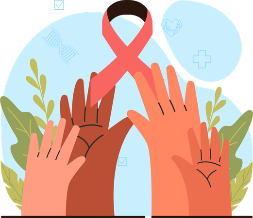 Child cancer ribbon  Illustration