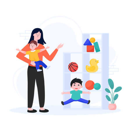 Child Care  Illustration