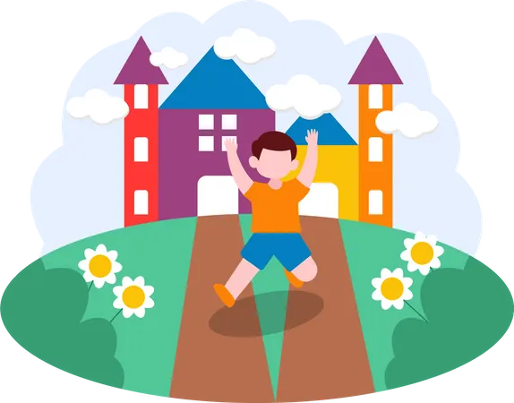 Child celebrate Children's Day  Illustration