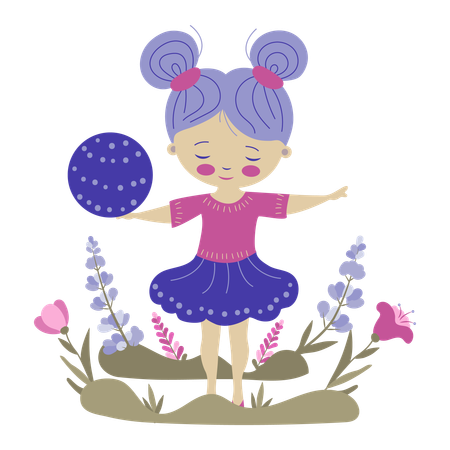 Child doing gymnastics  Illustration