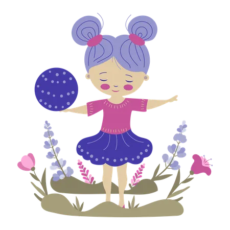 Child doing gymnastics  Illustration