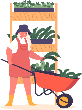 Child Growing Greens  イラスト