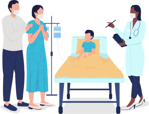 Child hospitalization  Illustration