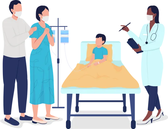 Child hospitalization  Illustration