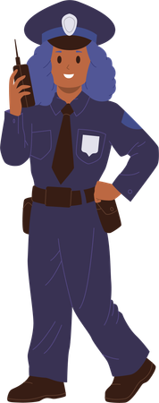 Child in police uniform  Illustration