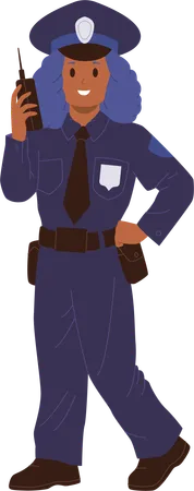 Child in police uniform  Illustration