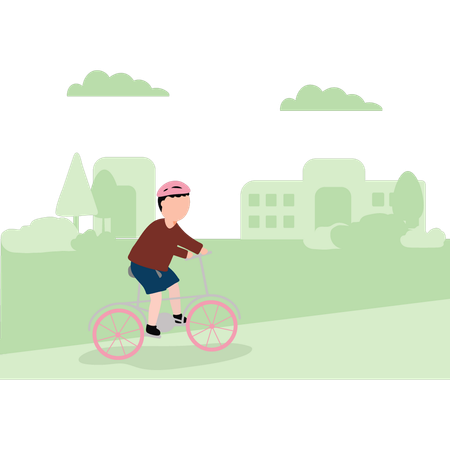 Child riding bicycle  Illustration